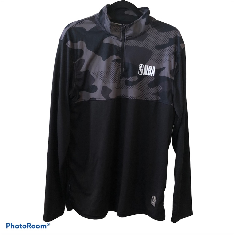 NBA Black Lightweight Pullover Jacket Sz Med